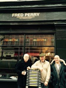 Gold leaf for Fred Perry London