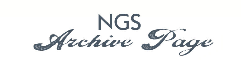image | NGS Sign lettering & writing. NGS Archive Page logo