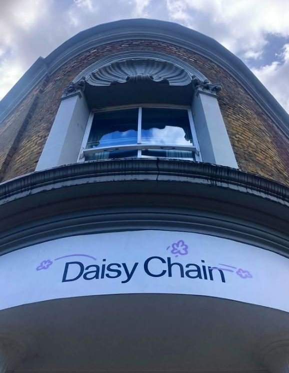 Daisy Chain hand painted Hoxton Animation Studio Sign