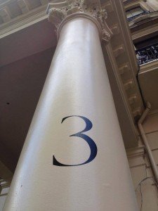 No 3 Pillar Numeral painted house Numbers