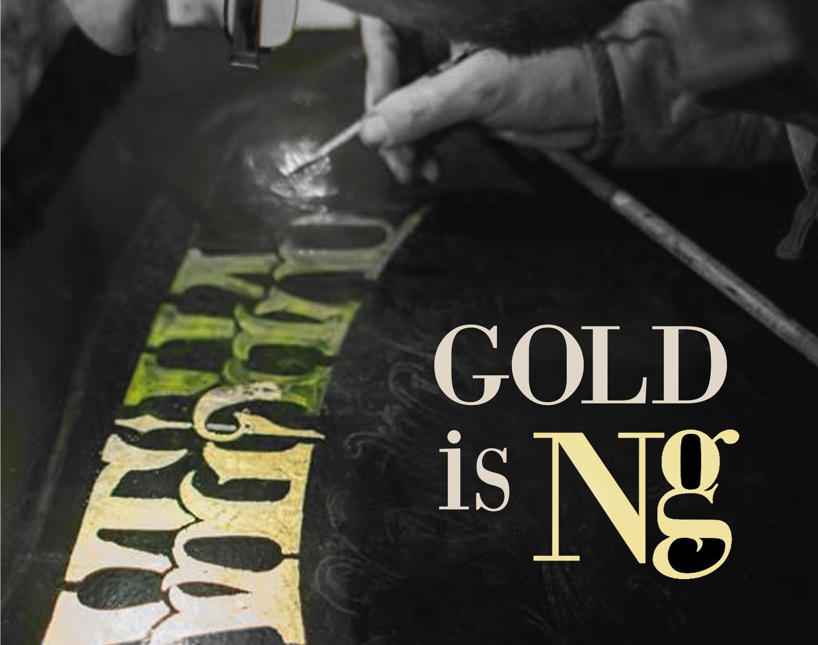 gold sign writing for shops