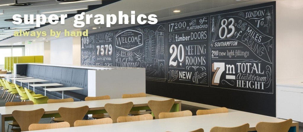 super graphics by hand NGS London Nick Garrett Signs