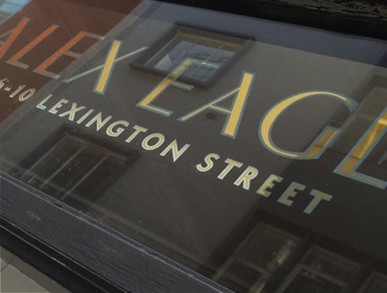 LEXINGTON ST SOHO GOLD SIGN NGS
