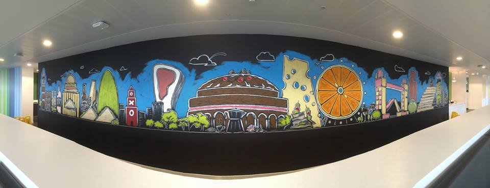 nabarro-Restaurant interior feature wall signage