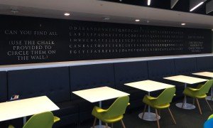 nabarro-Restaurant interior feature wall signage