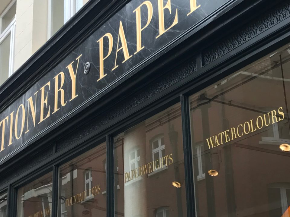 Choosing keeping gold leaf sign Covent Garden By NGS LDN