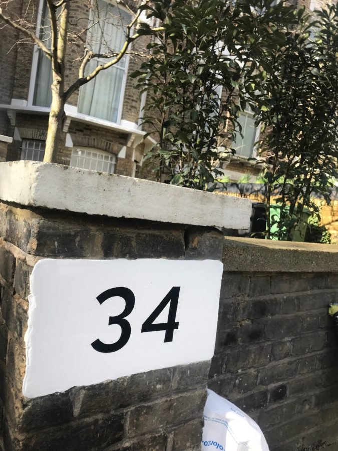 NGS Painted House numbers names Traditional sign writers of London NGS Dulwich Margate Chelsea signwriters
