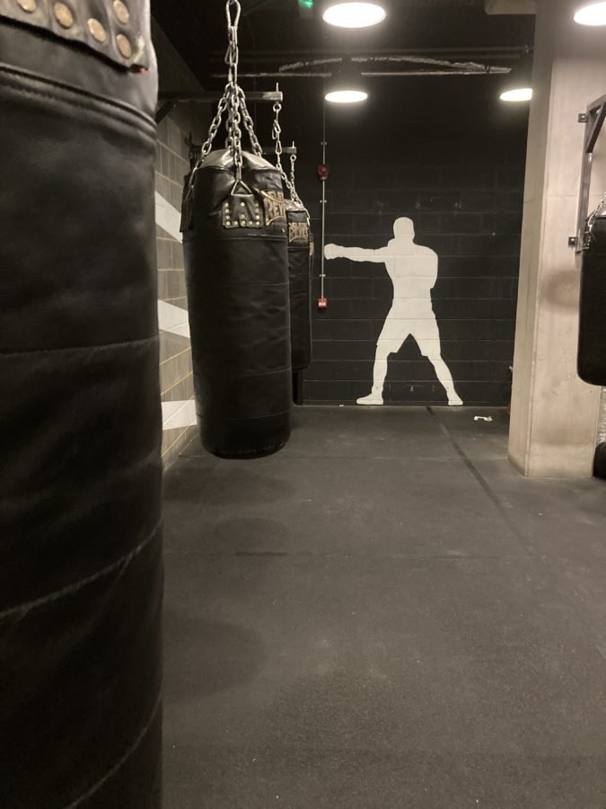 NGS Signwriting London for 12X3 boxing gym sign, Painted signs, painted hand painted murals, wall art.