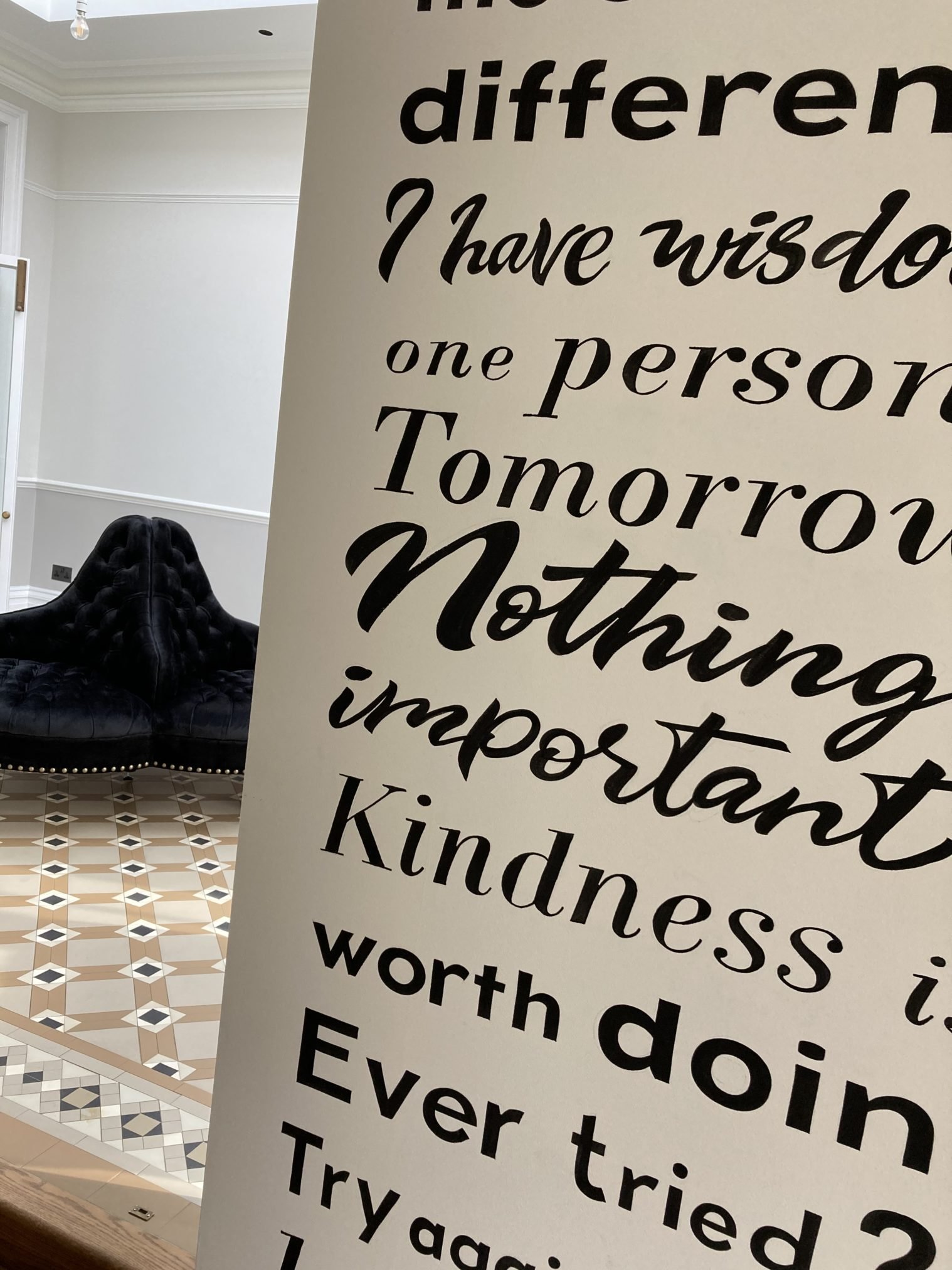 NGS Painted House numbers names Traditional sign writers of London NGS Dulwich Margate Chelsea signwriters