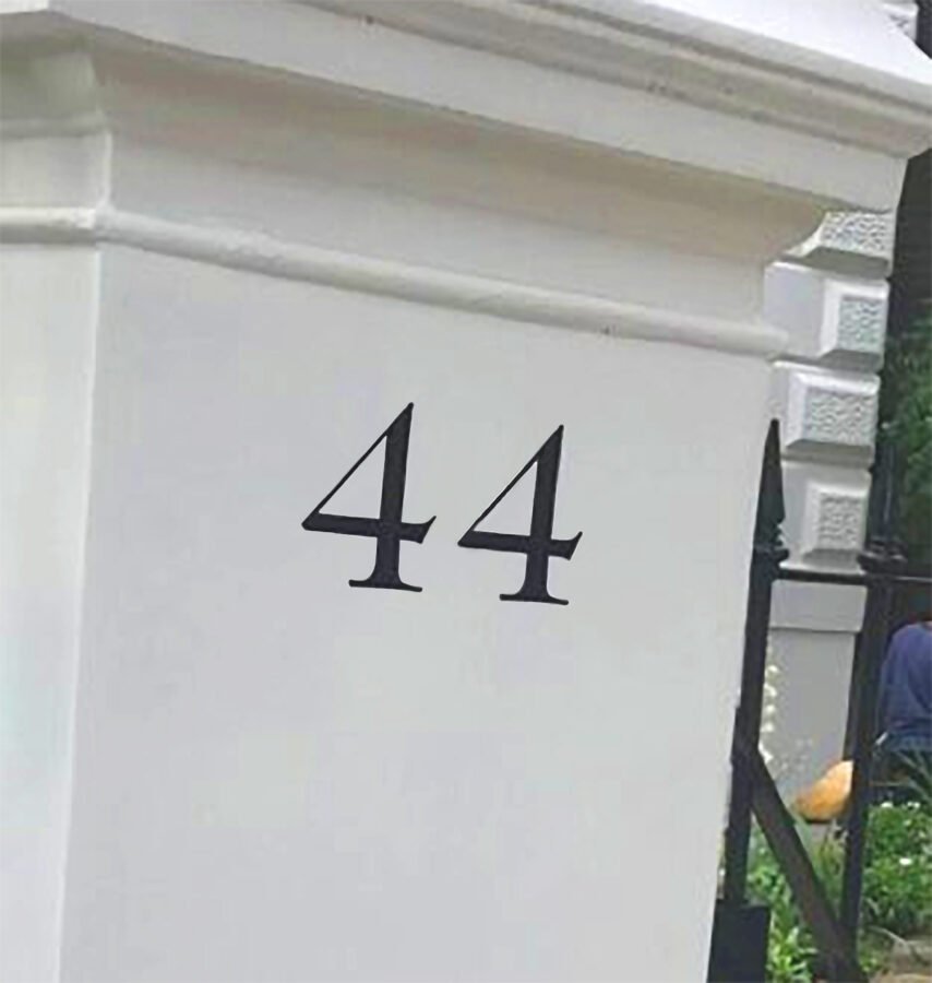 pillar number 44 Sign Writing by NGS Signwriters of London