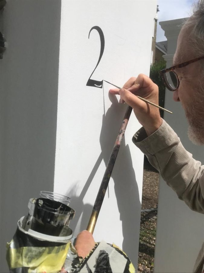 NGS Painted House numbers names Traditional sign writers of London NGS Dulwich Margate Chelsea signwriters