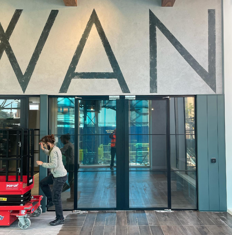 letters on walls - office wall mural , office wall letters, painted murals near me