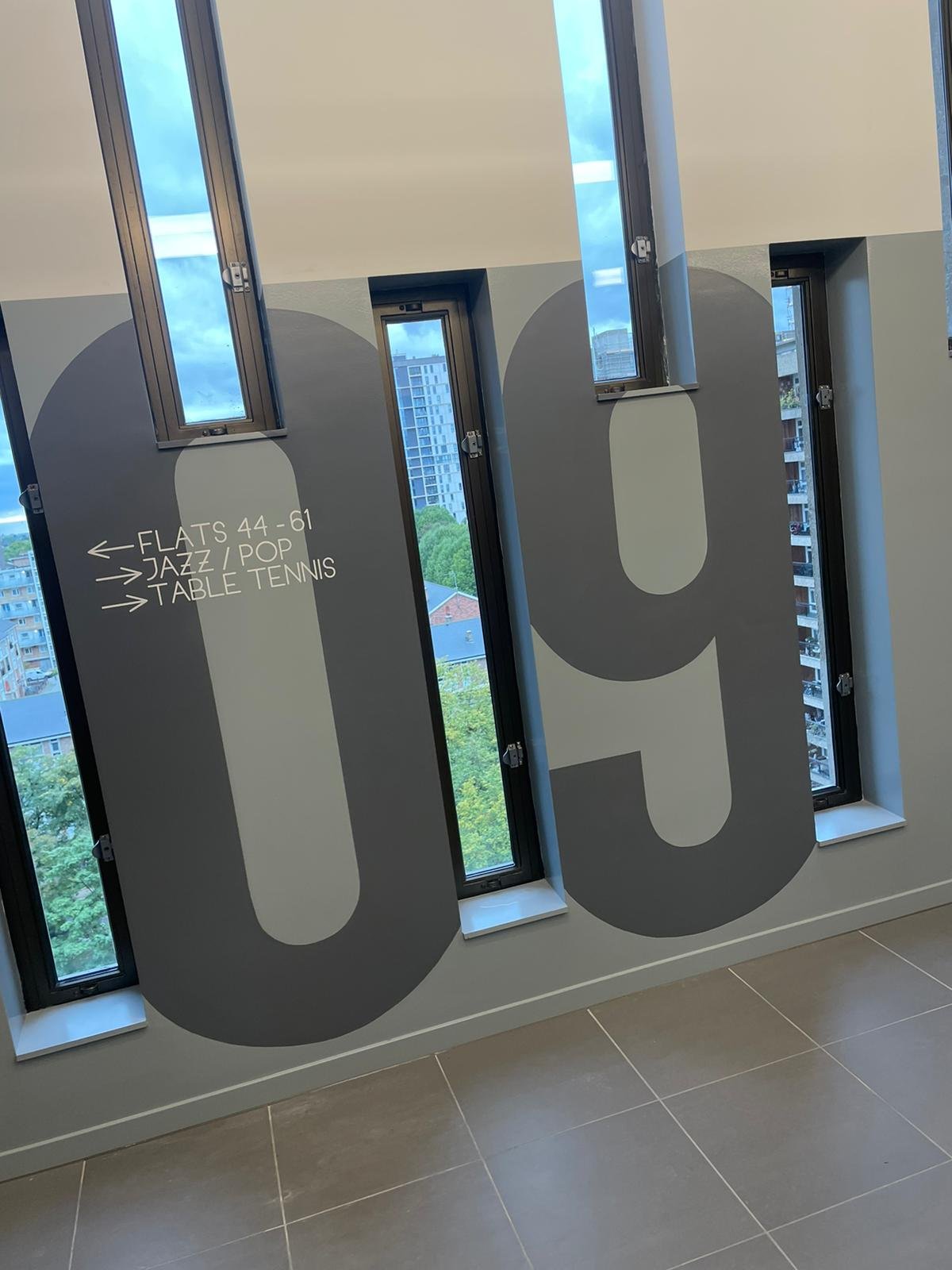 Stencilled letters murals architectural interior walls Nick Garrett sign writer London, NGS Painted House numbers names Traditional sign writers of London NGS Dulwich Margate, 51.49456765499576, -0.17415278042634838, Chelsea, Fulham road Signwriter, 51.513286138657314, -0.13605138048658413 painted shop signs Soho 51.52381789141246, -0.0772289866369295, Notting hill, Shoreditch signs, City of London, Hatton Garden, Canary Wharf, Clapham, Seraina, Nick Garrett signage, Wayfinding signs hand painted Balfron T 00b1, Chelsea signwriters, Poplar,