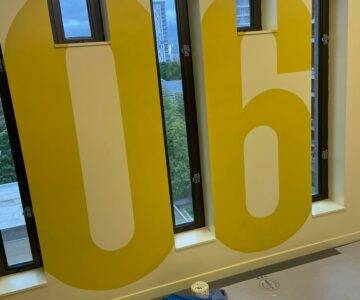 Wayfinding signs hand painted Balfron T 001 51.49456765499576, -0.17415278042634838, Chelsea, Fulham road Signwriter, 51.513286138657314, -0.13605138048658413 painted shop signs Soho 51.52381789141246, -0.0772289866369295, Notting hill, Shoreditch signs, City of London, Seraina, Nick Garrett signage,