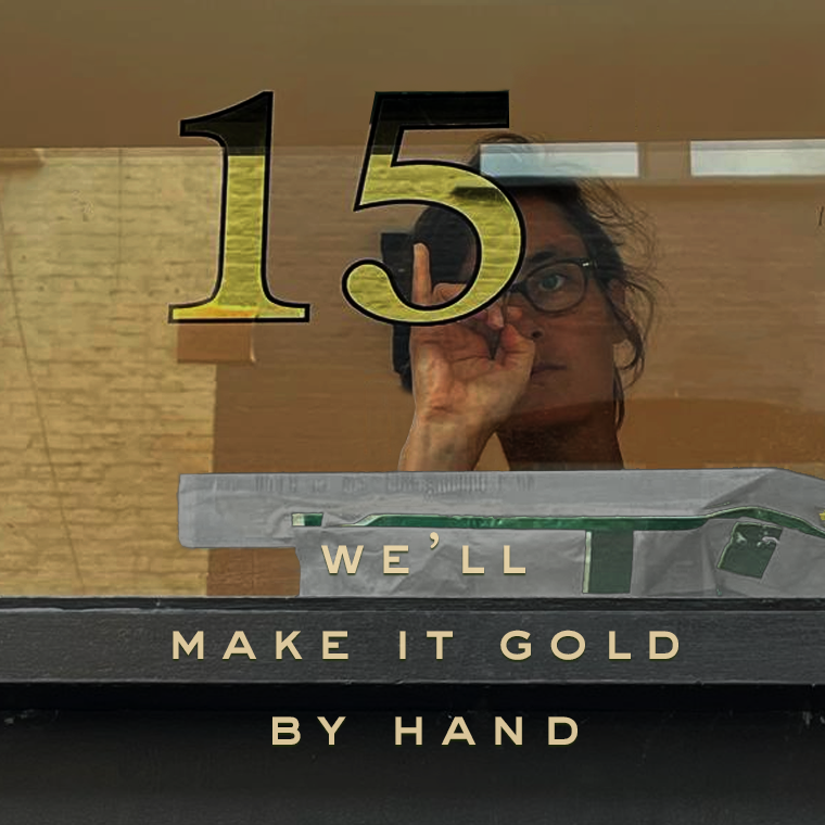 10 years of Gold: Leaf after Leaf of timeless sign writing, Gold House Numbers London Sign Writer Nick Garrett Seraina Baumgartner NGS