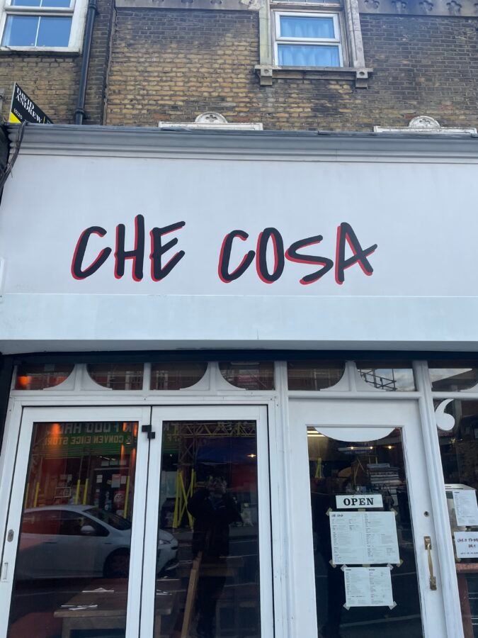 Cafe sign writing NGS London Large sign writing Gold House Numbers London Sign Writer Nick Garrett Seraina Baumgartner NGS