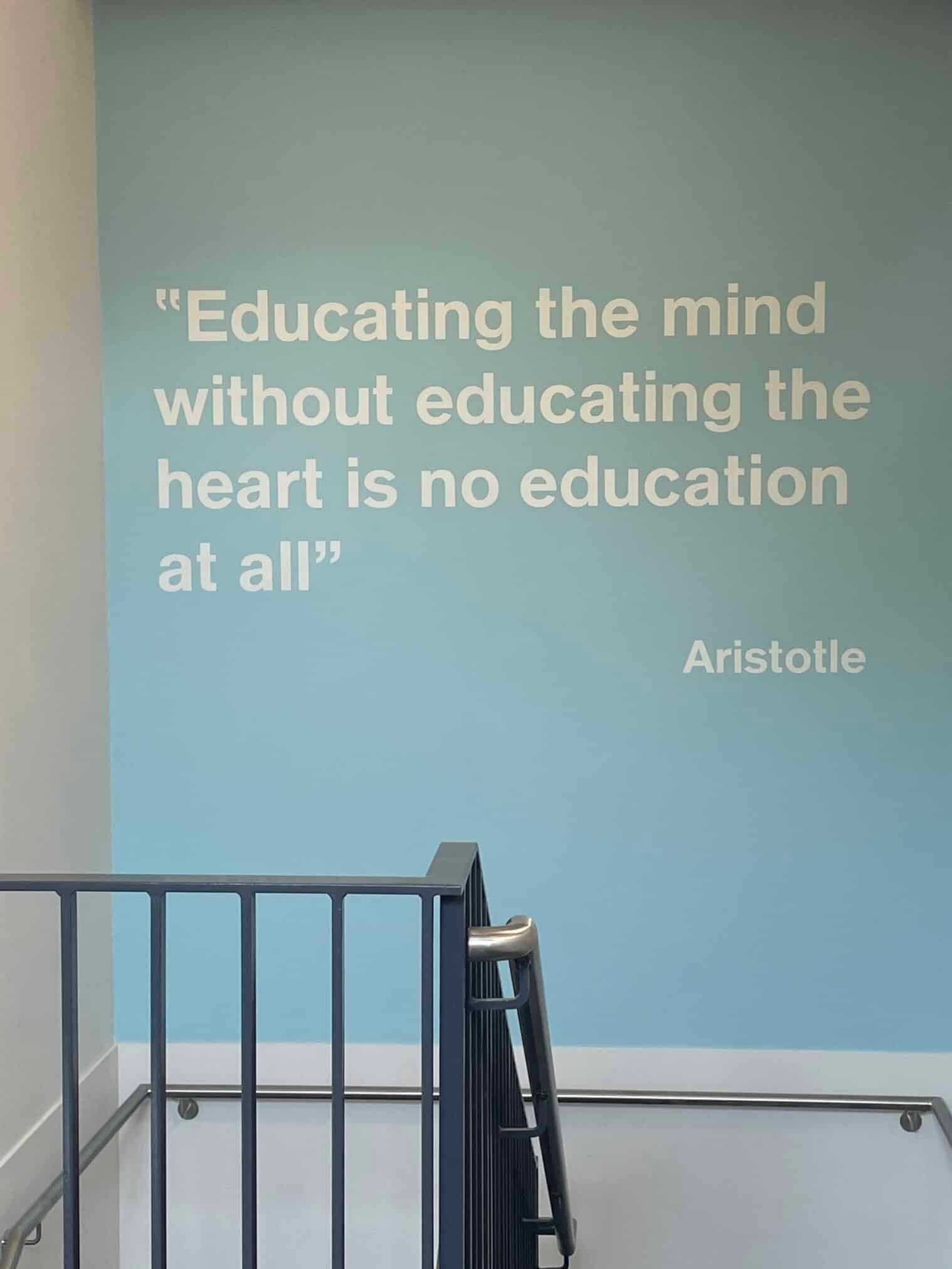 Wall art Schools. Josef Brockmann Restored typeface fonts by NGS. Wall art Schools large mission signage London Sign Writer Nick Garrett Seraina Baumgartner NGS