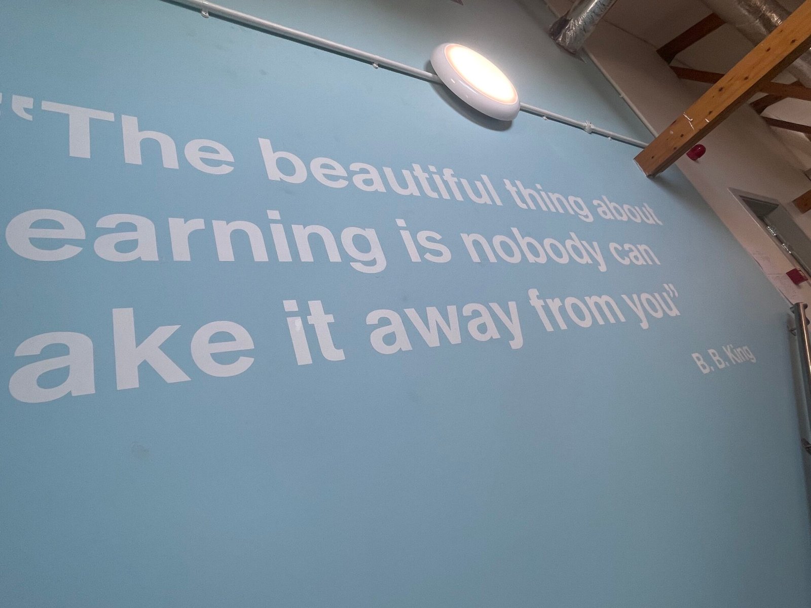 Wall art Schools. Josef Brockmann Restored typeface fonts by NGS. large quotes mission signage London Sign Writer Nick Garrett Seraina Baumgartner NGS