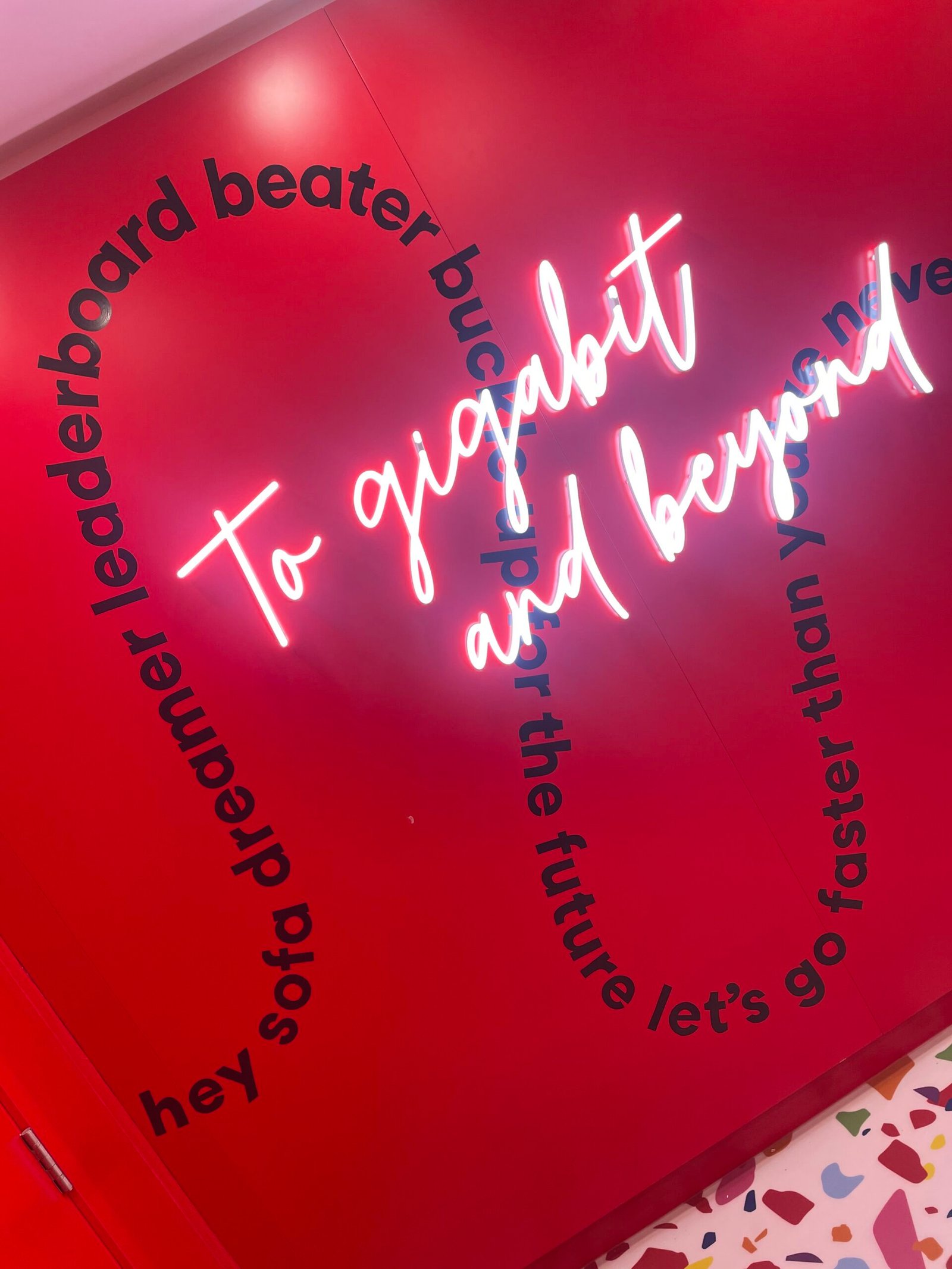 Painted wall graphics, O2 Virgin Media signage NGS, NGS Team signwriters London Mission statements, office, Mall, Gym sign writing murals