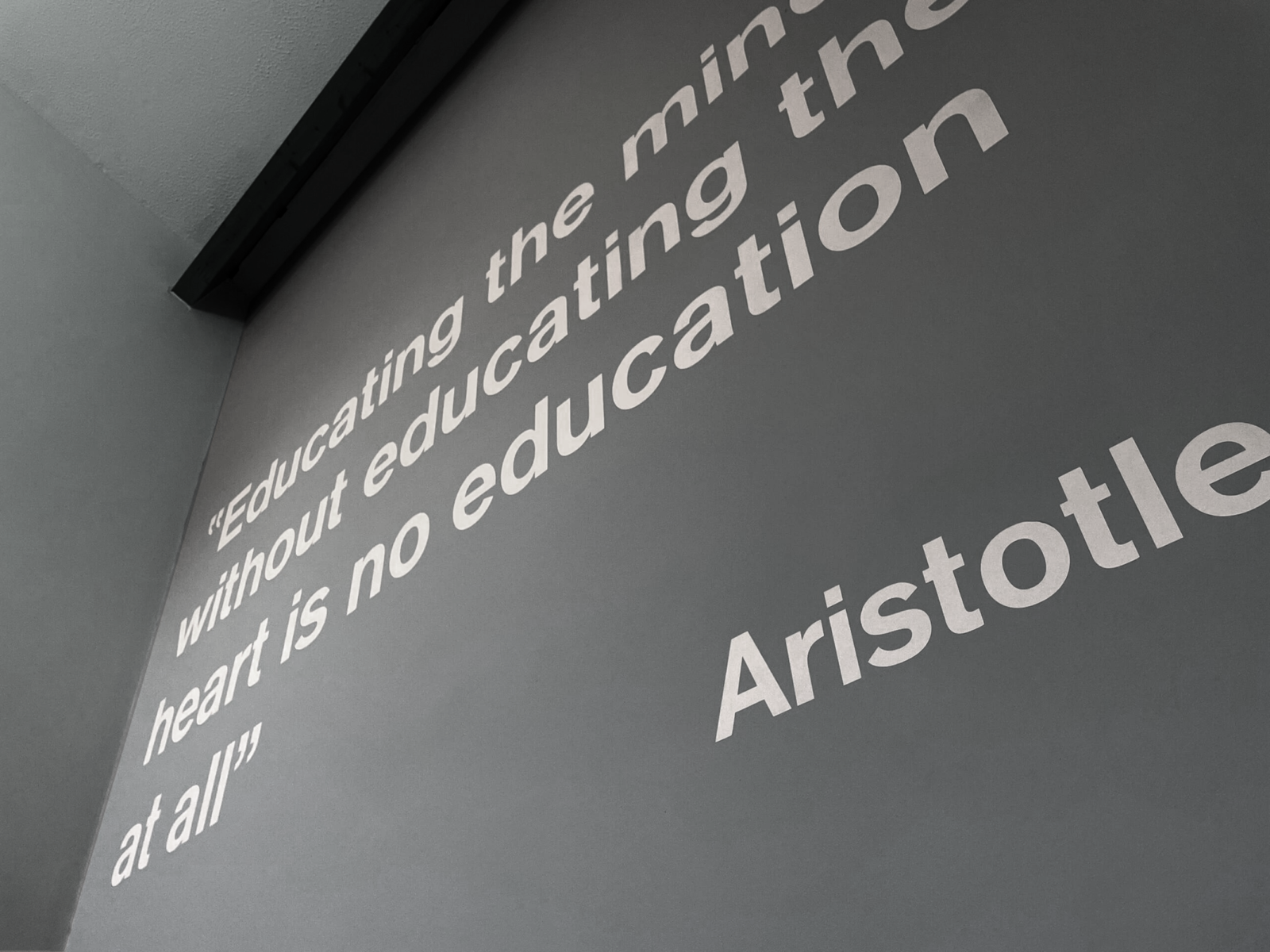 School mission statement sign mural.Creative Signage for Schools