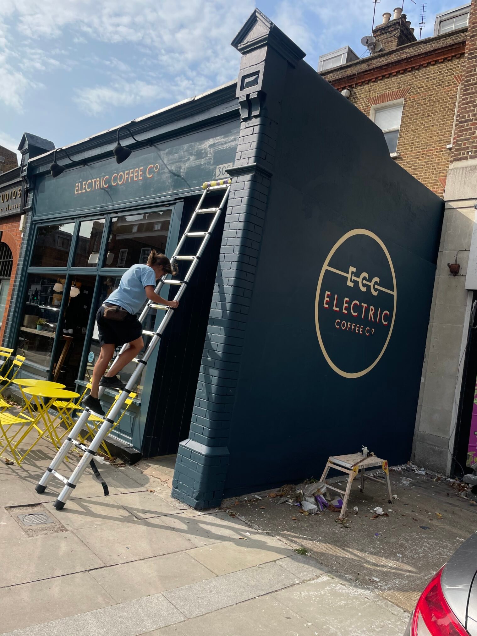 ECC cafe coffee house signage NGS Chiswick