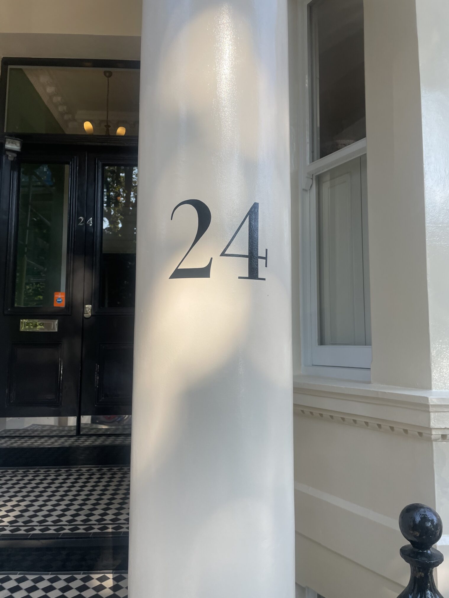 House numbers painted by NGS hand painted Victoria House titles numerals.