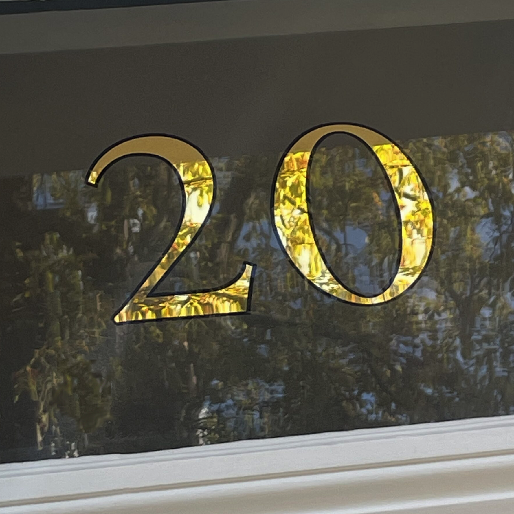 Gold Transom Fanlight Seraina Signs, London House Numbers Painted and gilded by hand.