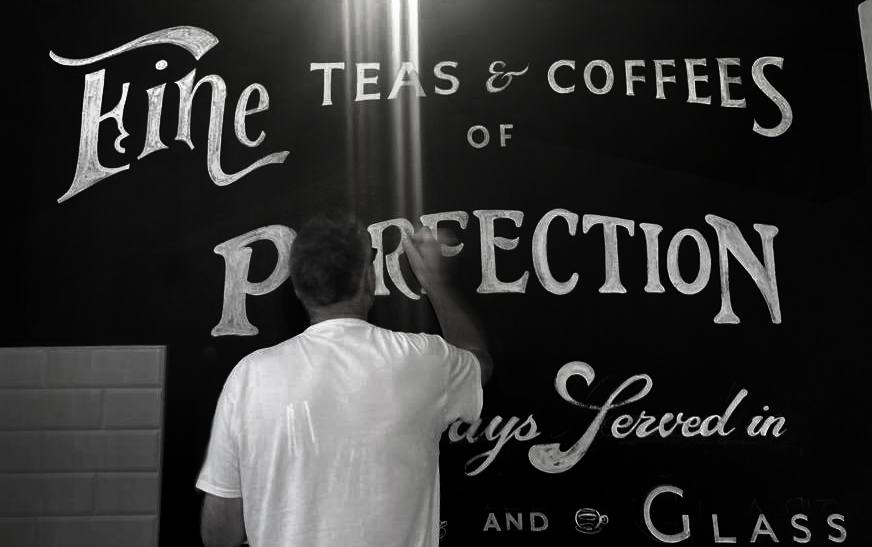 Custom Typographic Designers | NGS Creative Design Studio Precision Signwriting. Modern London Font Type Sign Design Studio, feature chalk boards Precision Signwriting.