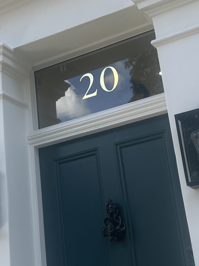 ngs NGS House numerals sign painters London NGS. NGS Glass gilding Traditional Sign Writer NGS London. Marylebone, Mayfair, Soho,