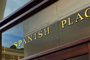 Gold leaf Transom Letters by Nick and Seraina NGS Garrett Signs, Mancester Sq, Spanish Place, Gold Transom Letters by Nick and Seraina NGS Garrett Signs, NGS Truecut Trajan-Type face designers-Rome inspired font design-002-NGS