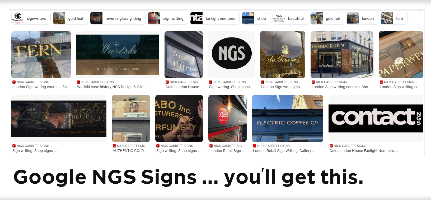 London's finest Glass Gilding6. Reverse glass gilding London  Wall signs Shop signs missions NGS