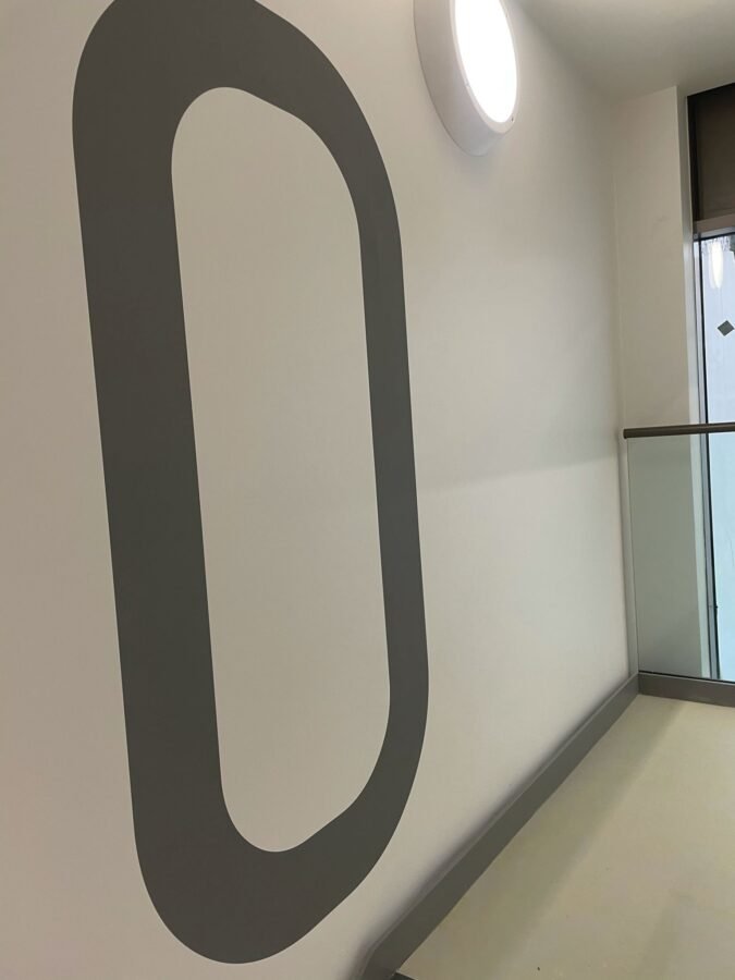 Wayfinding Camden Mental Health Lift Lobby wall numbers