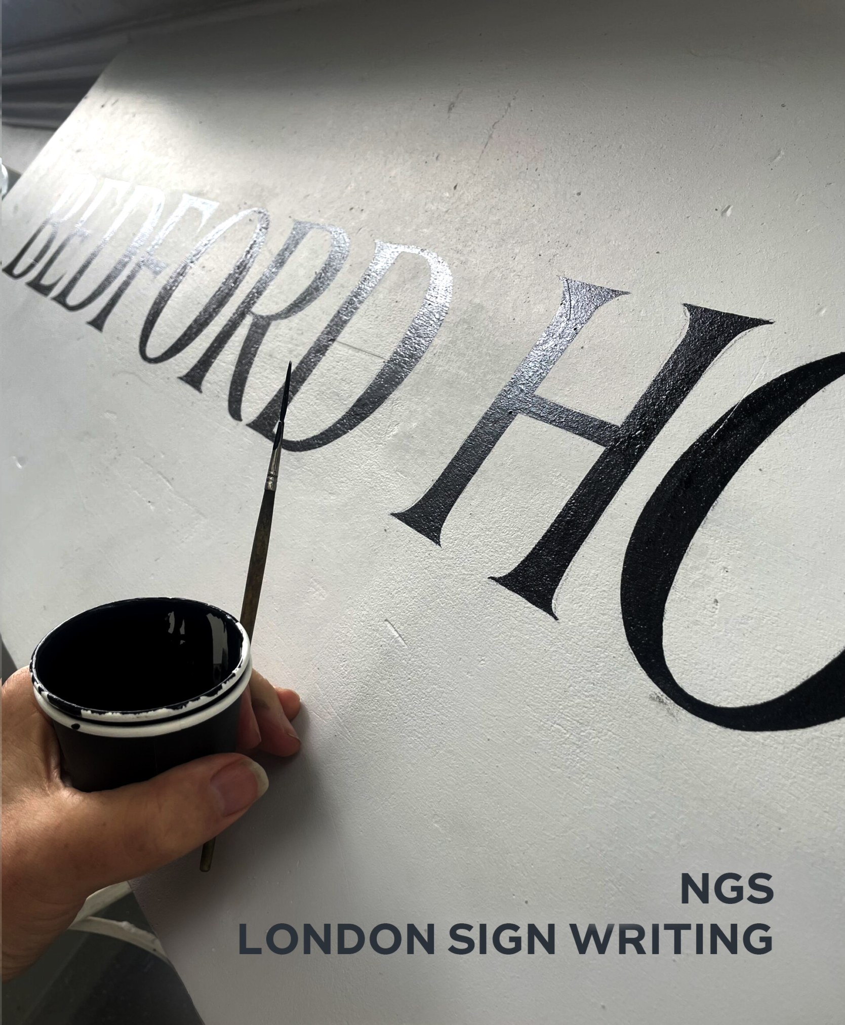 Hand Painted Roman Lettering London NGS