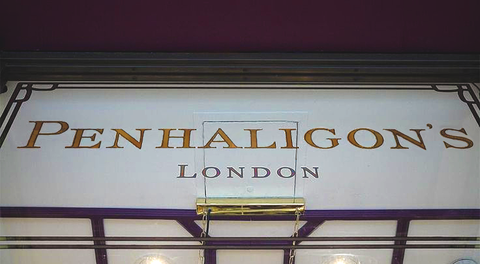 Penhaligon's glass gilding NGS. NGS sign writing Journal. We make the most beloved Roman letters.. London NGS Painted House numbers names Traditional sign writers of London NGS Dulwich Margate Chelsea signwriters