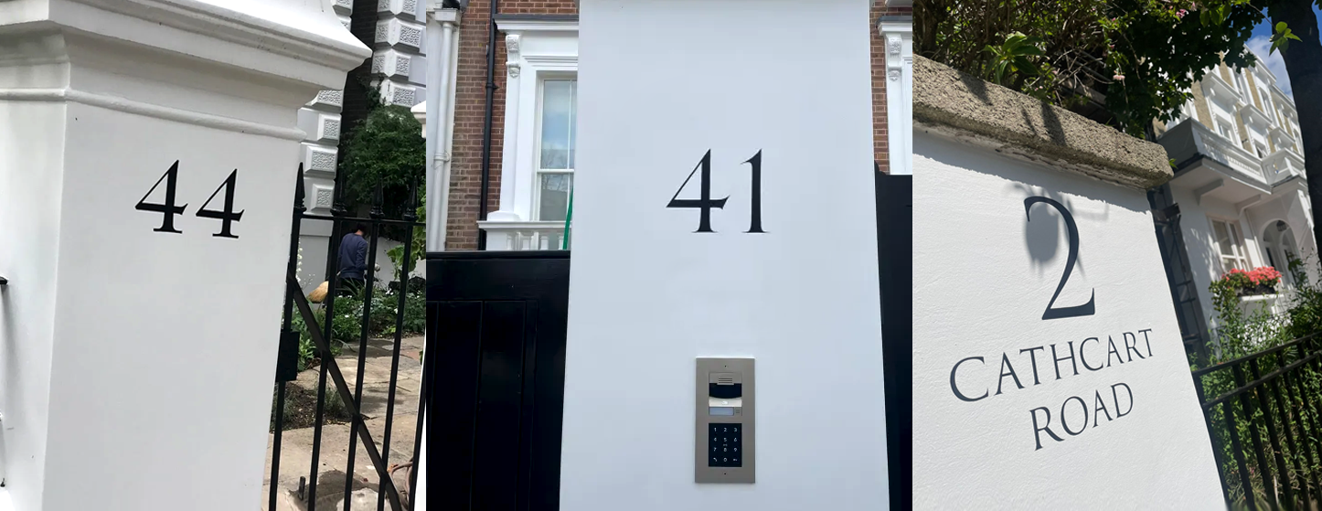 House Numbering made by hand by NGS London