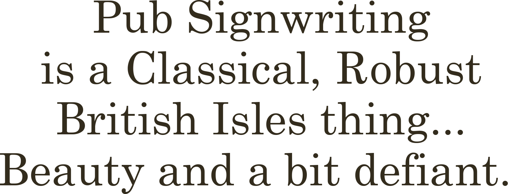 Traditional sign writer, NGS