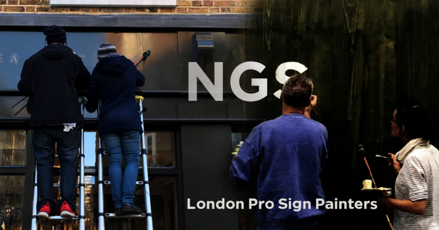 Shop, Gallery, studio signage, NGS London