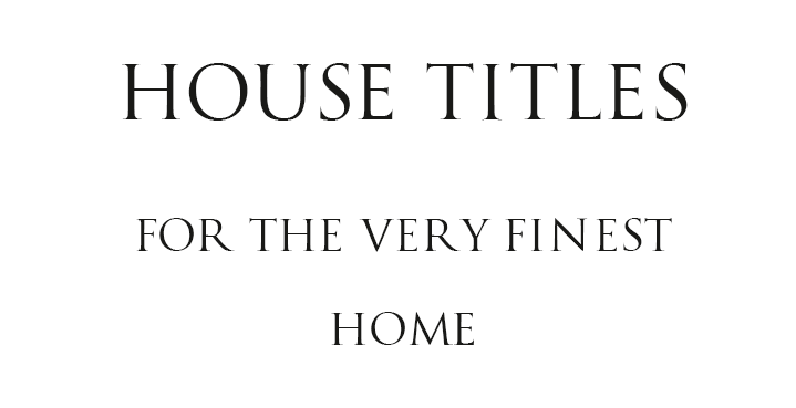 House titles and numbers painted in london