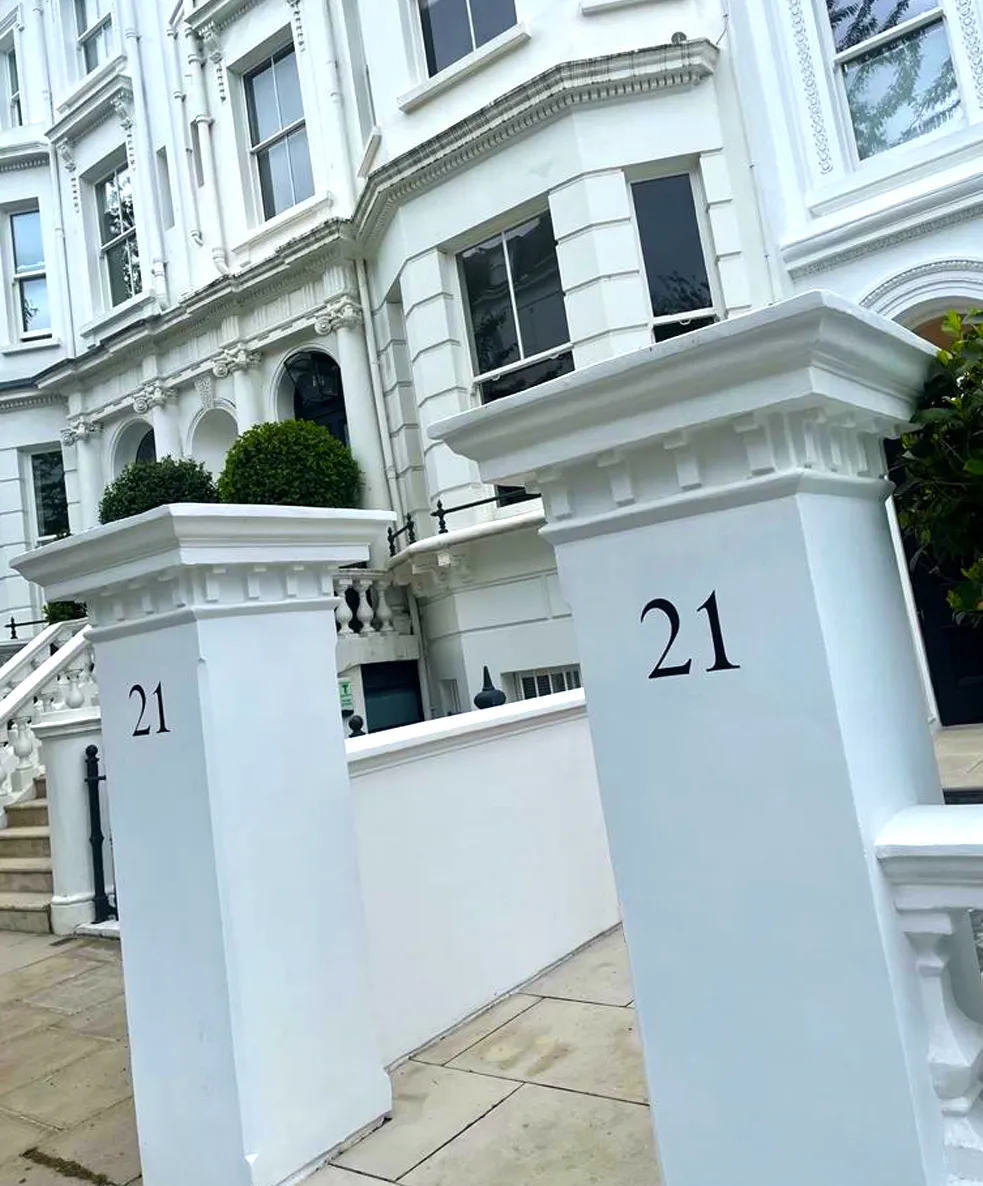 House, Property numbers painted by hand, Titles, names, painted in London, Hand crafted Traditional Numbering.