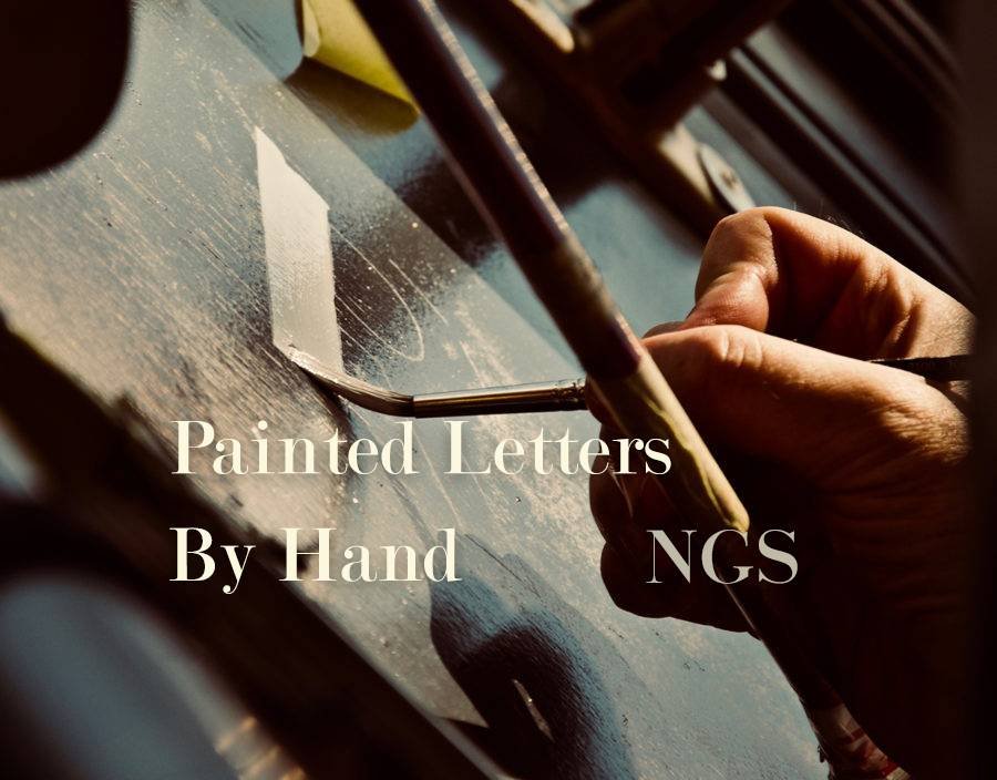 Traditional Sign writer. Reverse glass gilding and gold foil/leaf lettering London, by NGS., letters by hand NGS london Signs 002