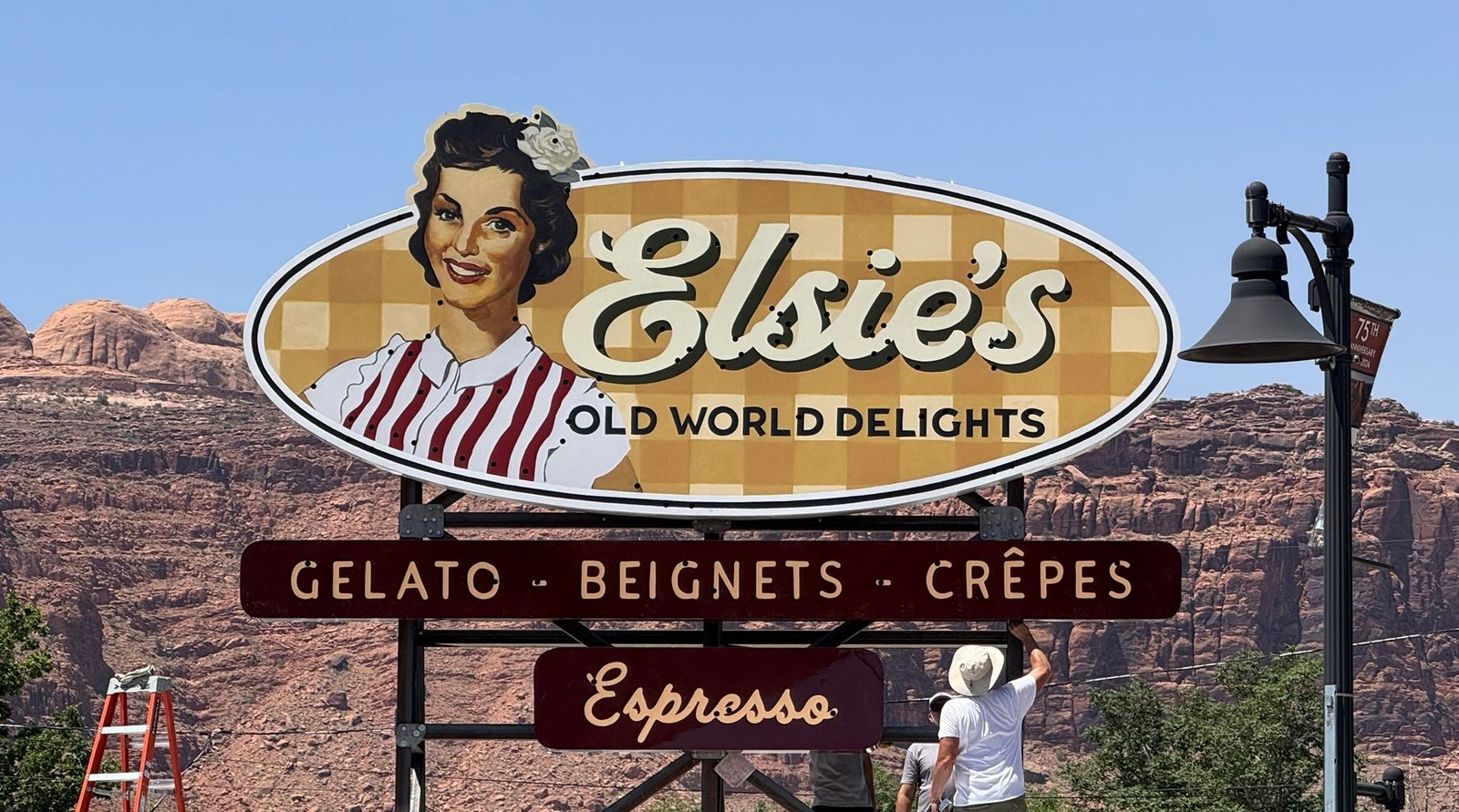 Design Led Brand signage. Elsie's of Moab, Jailhouse cafe Moab Utah., NGS Brand design
