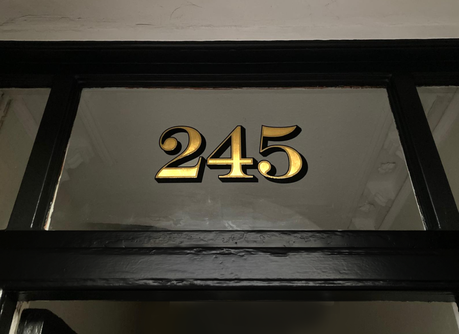 Gold Fanlight house numbers , NGS, Seraina Signs, London