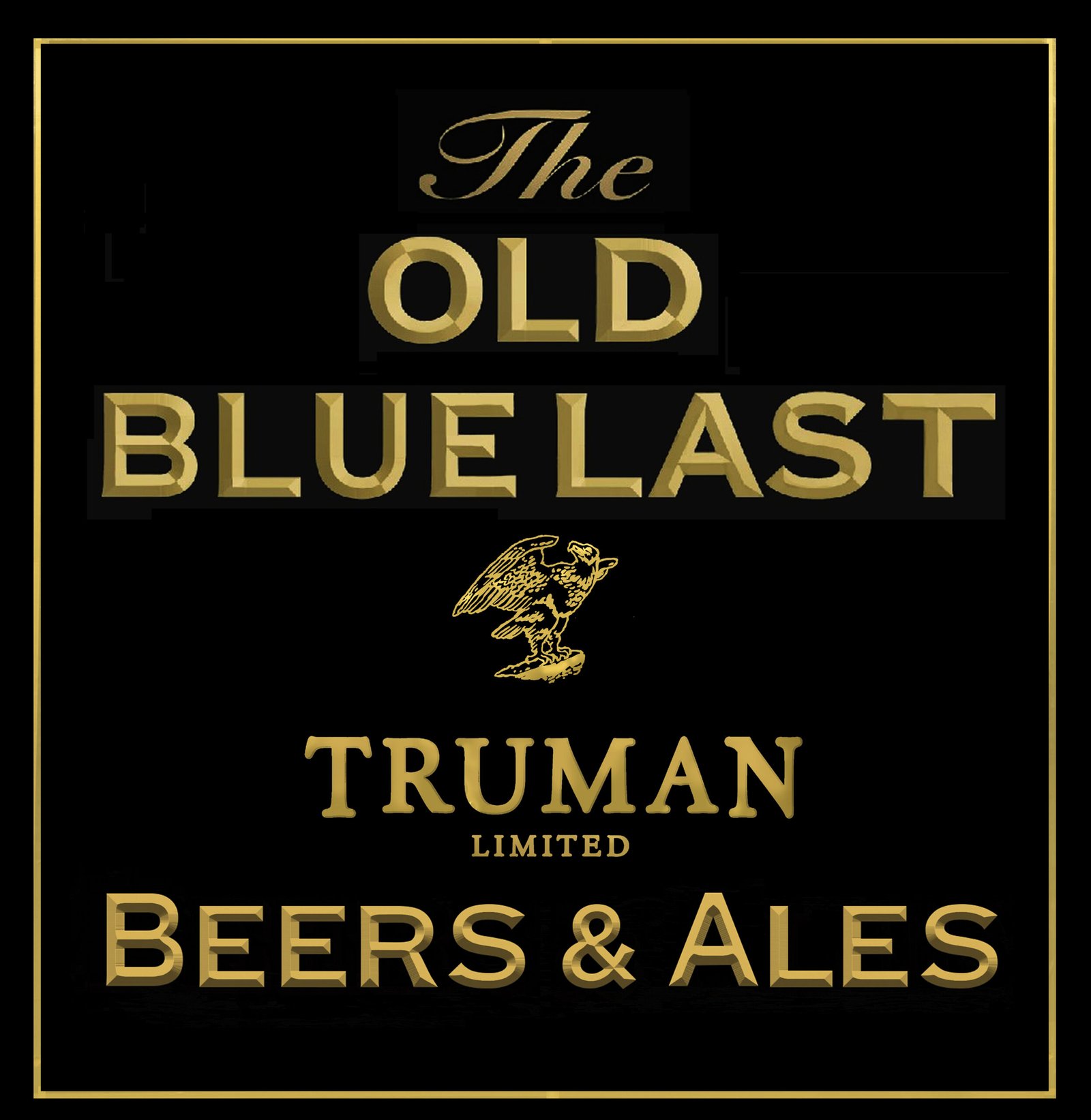 Old Blue Last pub signs by NGS London