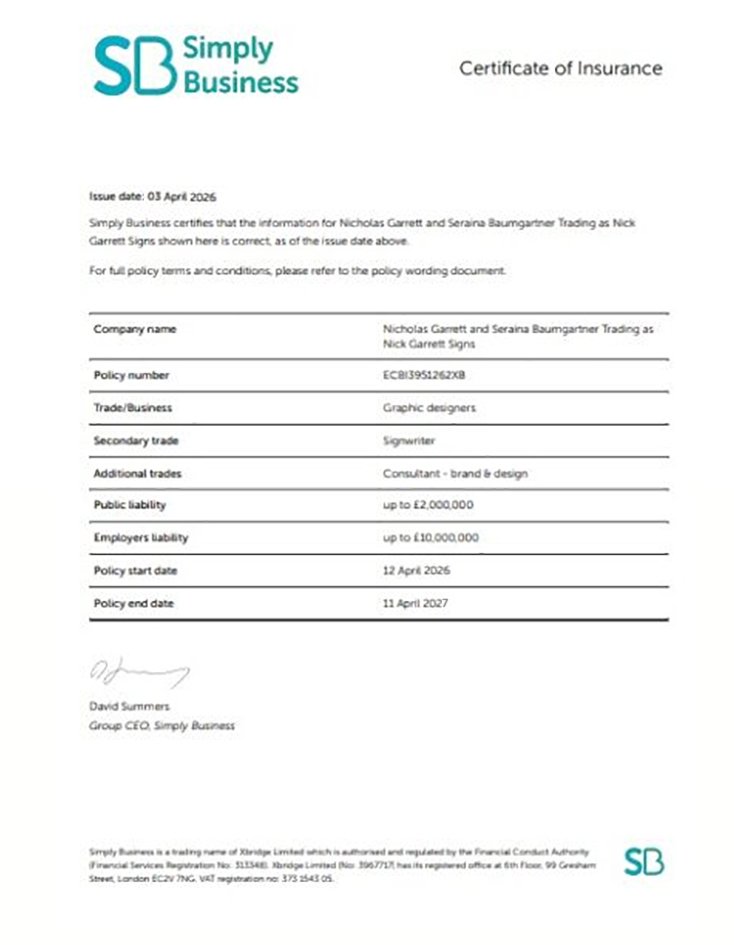 NGS INSURANCE CERT
