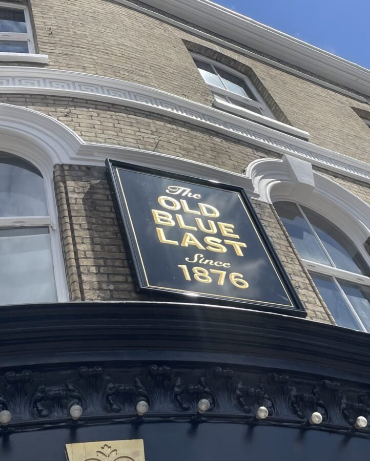 'The Old Blue Last' and 'Sign writing by NGS