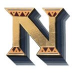 Decorative gold-framed letter NGS NIck Garrett Signwriter