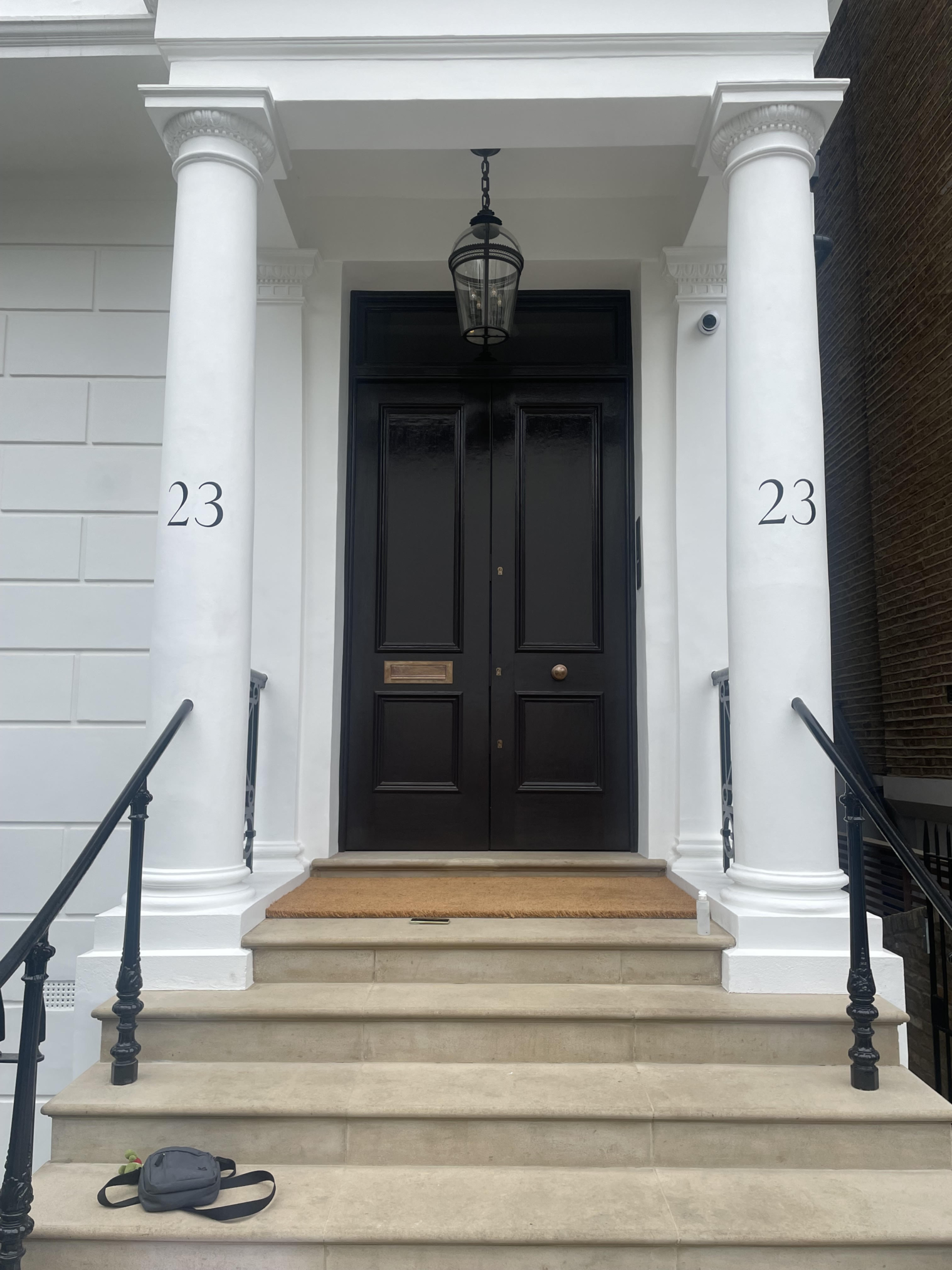 Pillar Column Numbers Sign Writing by NGS Signwriters London | NGS Sign lettering & writing. Pillar Column Numbers Sign Writing by NGS Signwriters London
