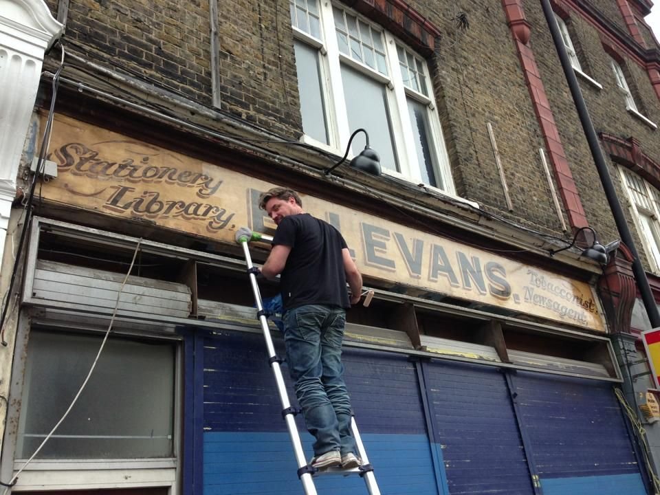 Sam James in London | NGS Sign lettering & writing. London sign writers restorers NGS