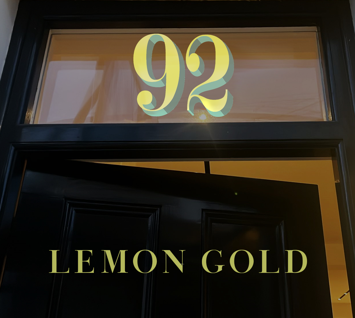 Lermon Gold house numbers by NGS of London