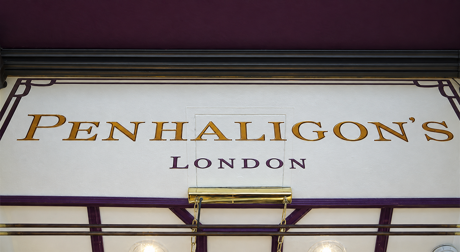 Penhaligon's reverse glass gilding NGS London